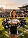 Personalized Football Cheer Pom Sign Custom Football Spirit Stick